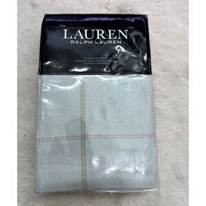 Ralph Lauren JULIANNE Windowpane European Euro Sham Sage & Taupe NEW